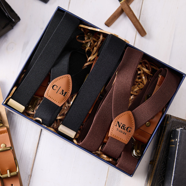 Personalized Monogrammed Leather Patch Braces for Unique & Love | JNSCloth40