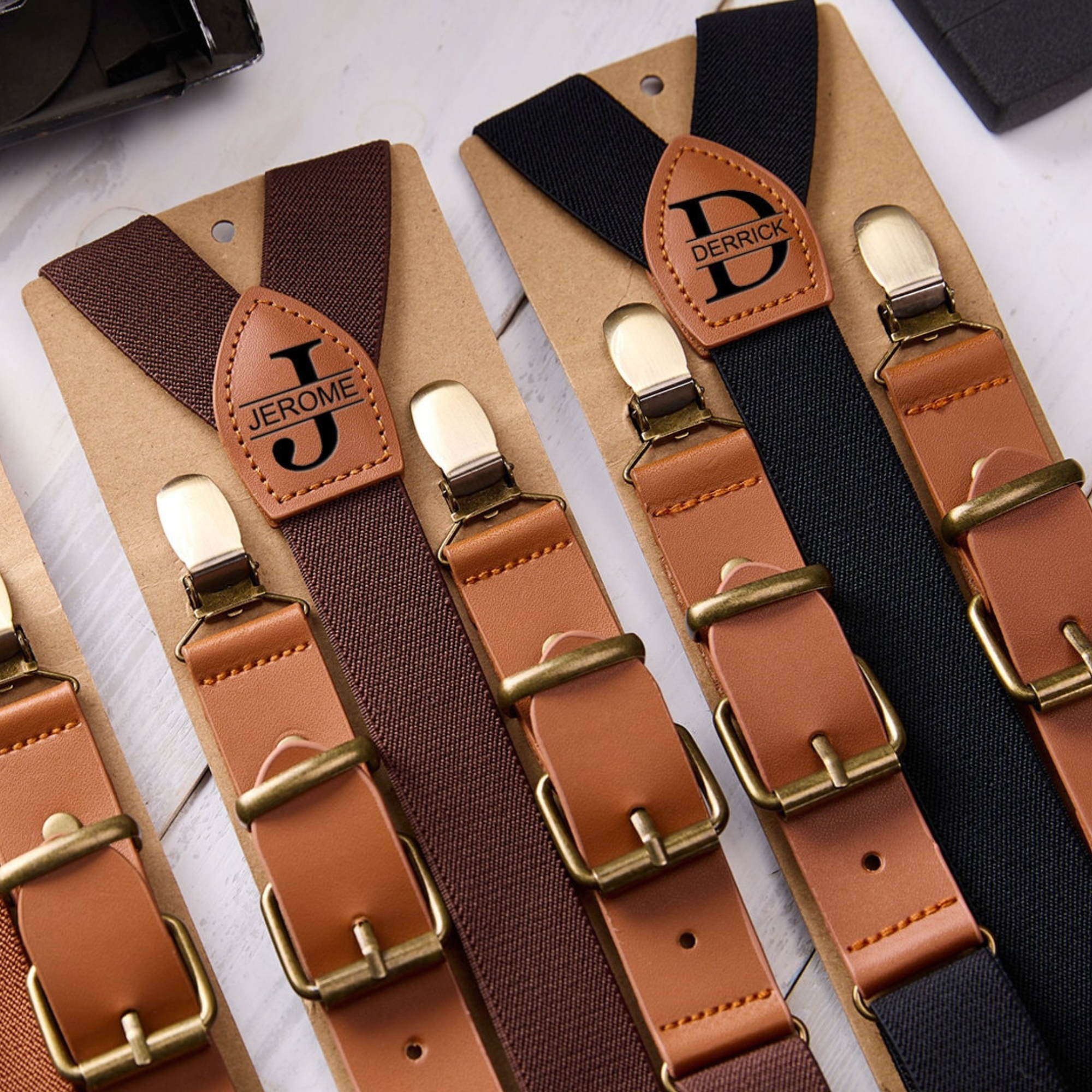 Personalized Monogrammed Leather Patch Braces for Unique & Love | JNSCloth40