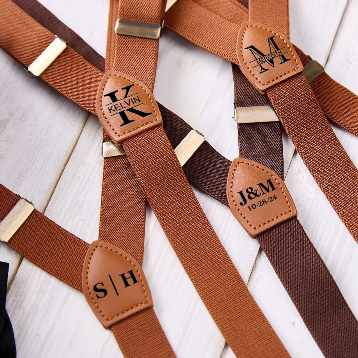Personalized Monogrammed Leather Patch Braces for Unique & Love | JNSCloth40