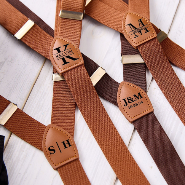 Personalized Monogrammed Leather Patch Braces for Unique & Love | JNSCloth40