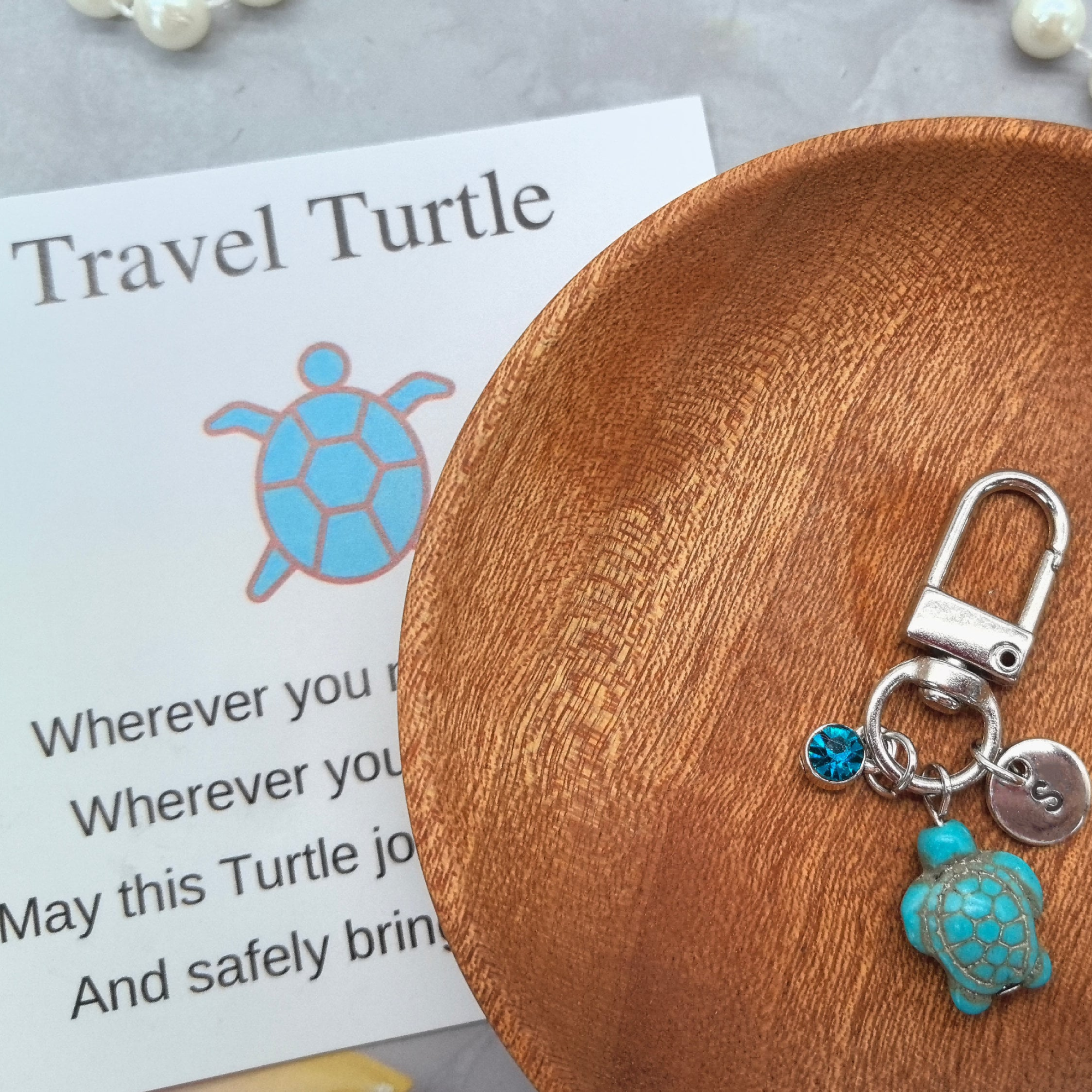 Personalized Sea Turtle Keychain for Mom | JNSDec133