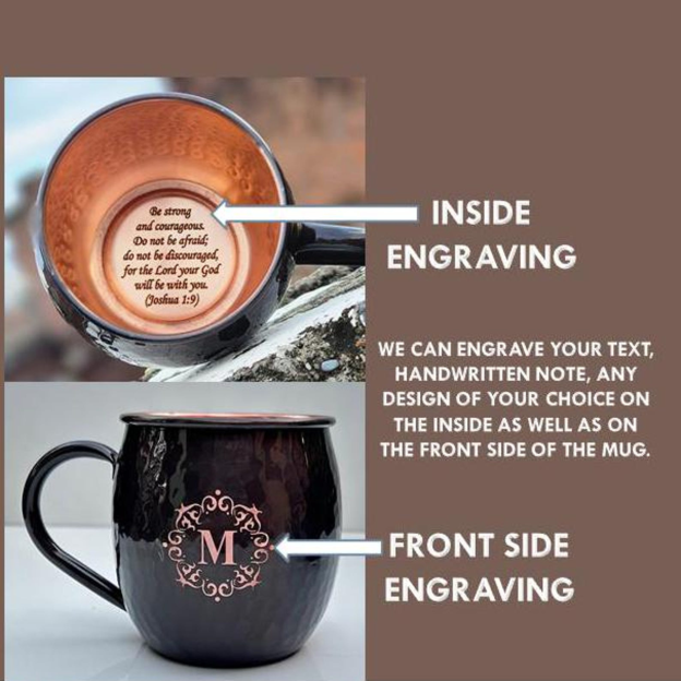 Personalized Monogram Engraved Copper Mug for Unique & Love | JNSDec141