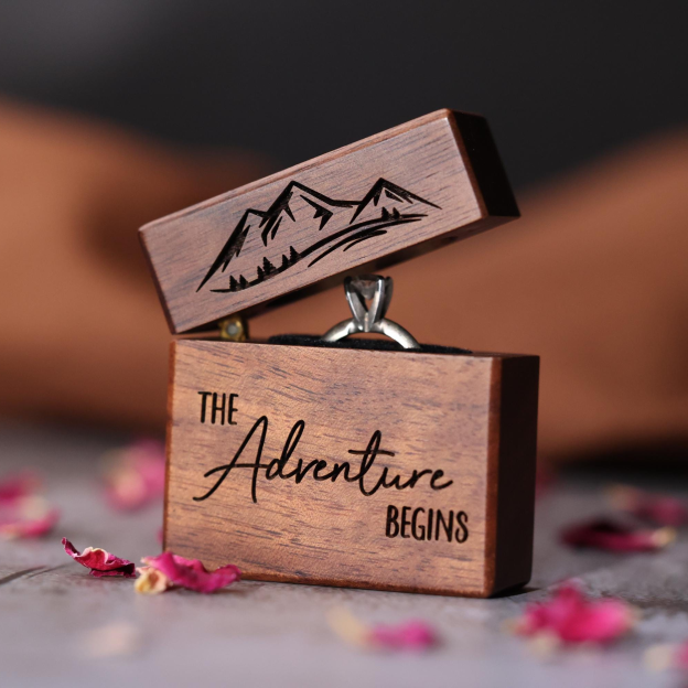 Personalized Wooden Wedding Ring Box for Unique & Love | JNSDec161