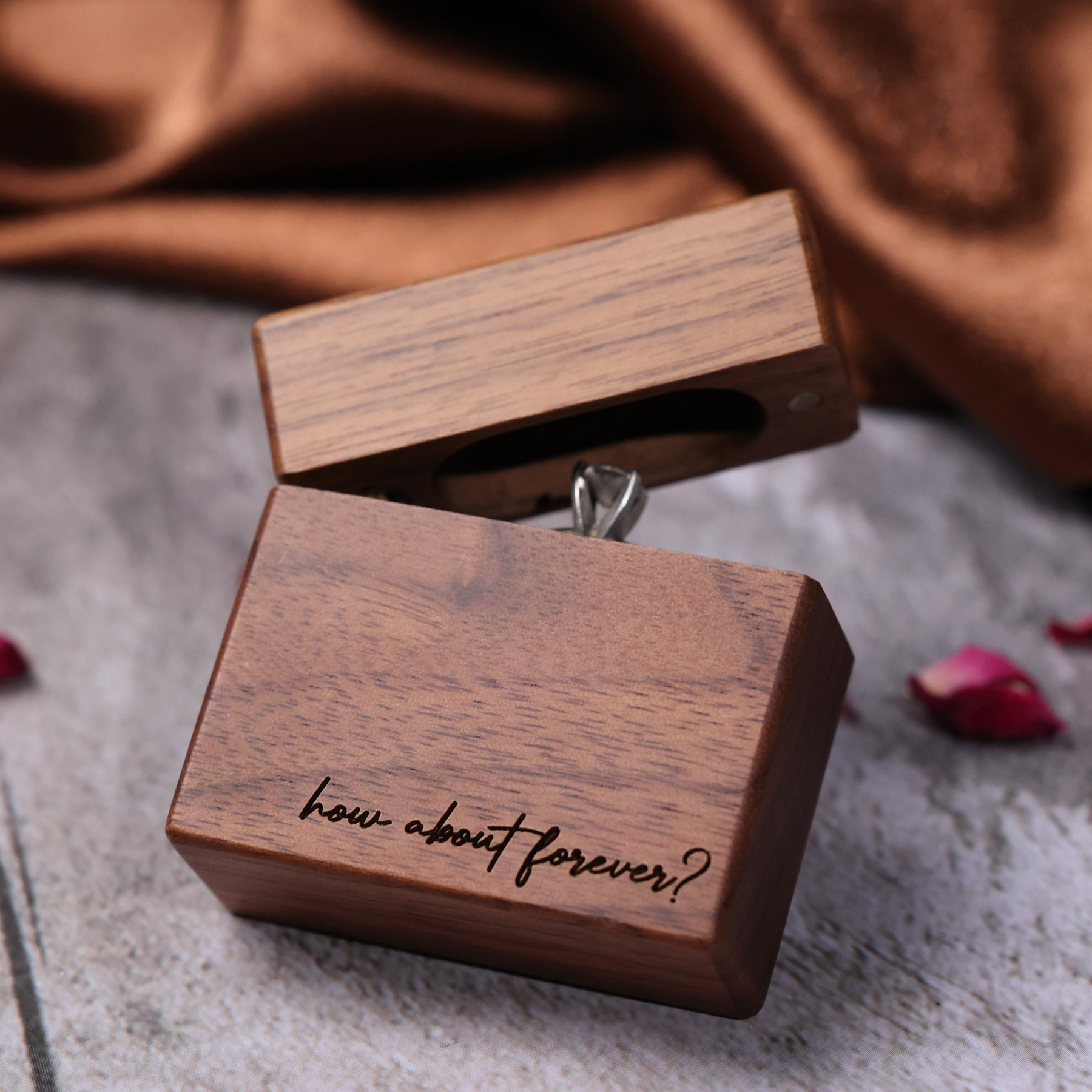 Personalized Wooden Wedding Ring Box for Unique & Love | JNSDec161