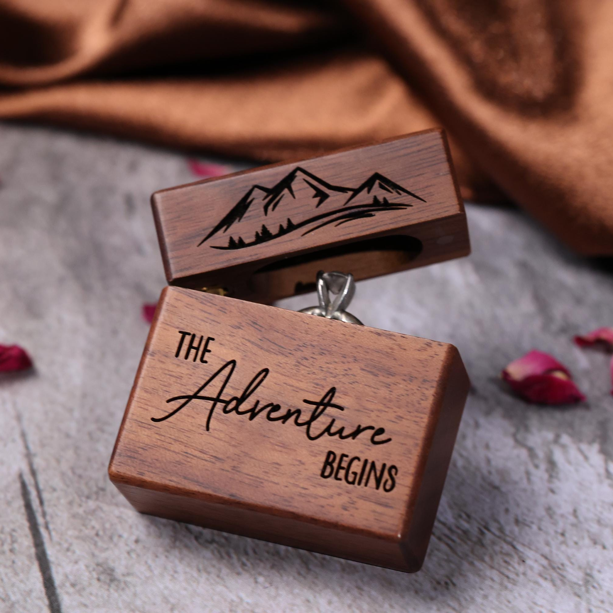 Personalized Wooden Wedding Ring Box for Unique & Love | JNSDec161