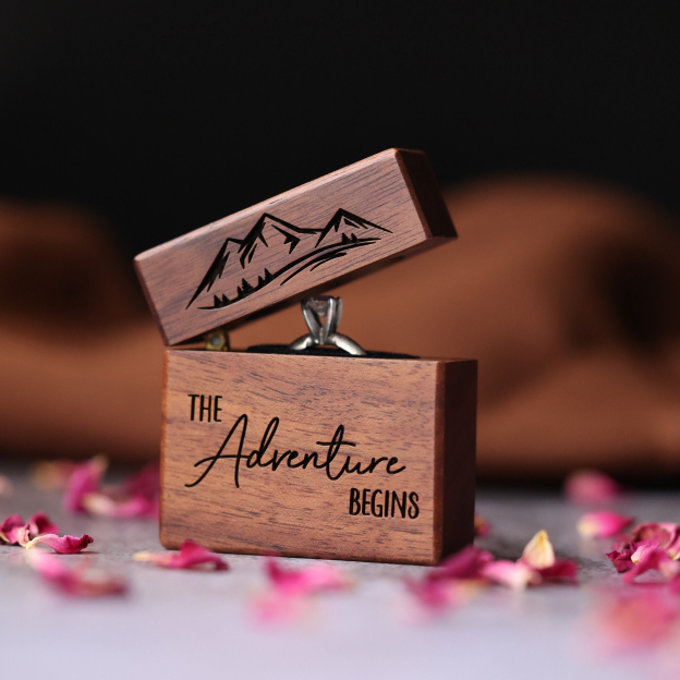 Personalized Wooden Wedding Ring Box for Unique & Love | JNSDec161