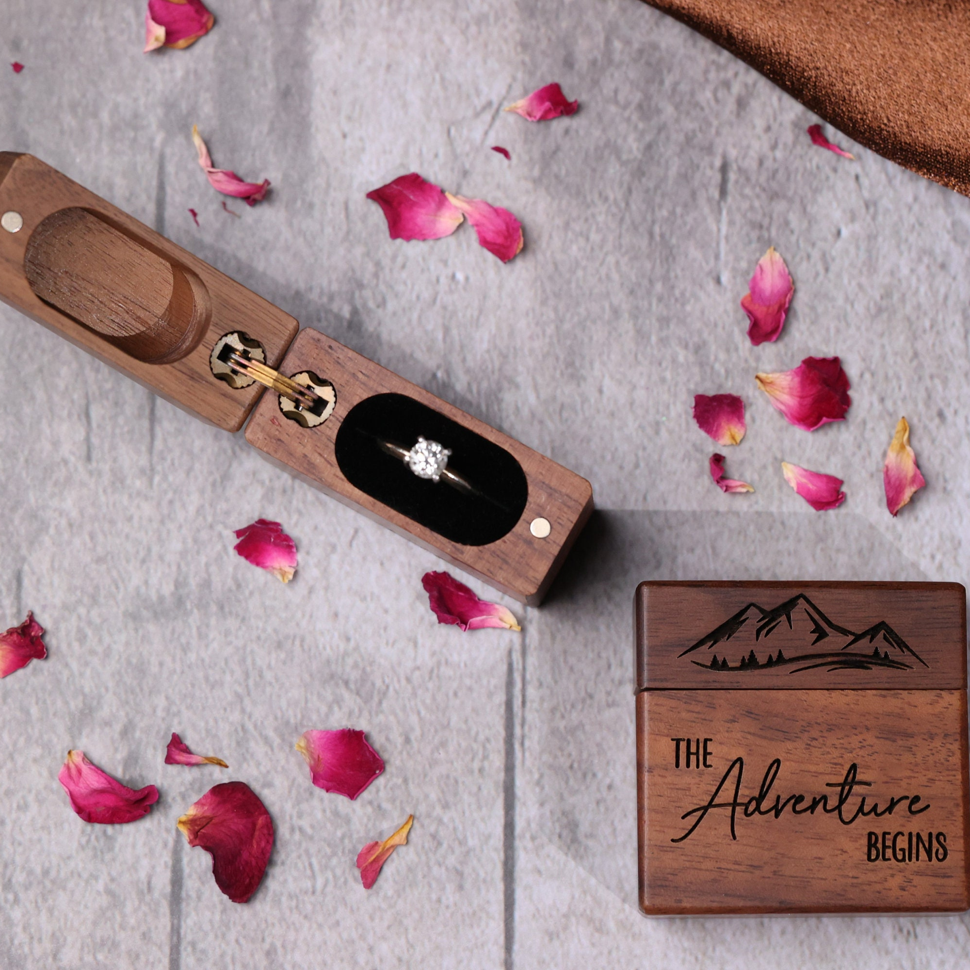 Personalized Wooden Wedding Ring Box for Unique & Love | JNSDec161