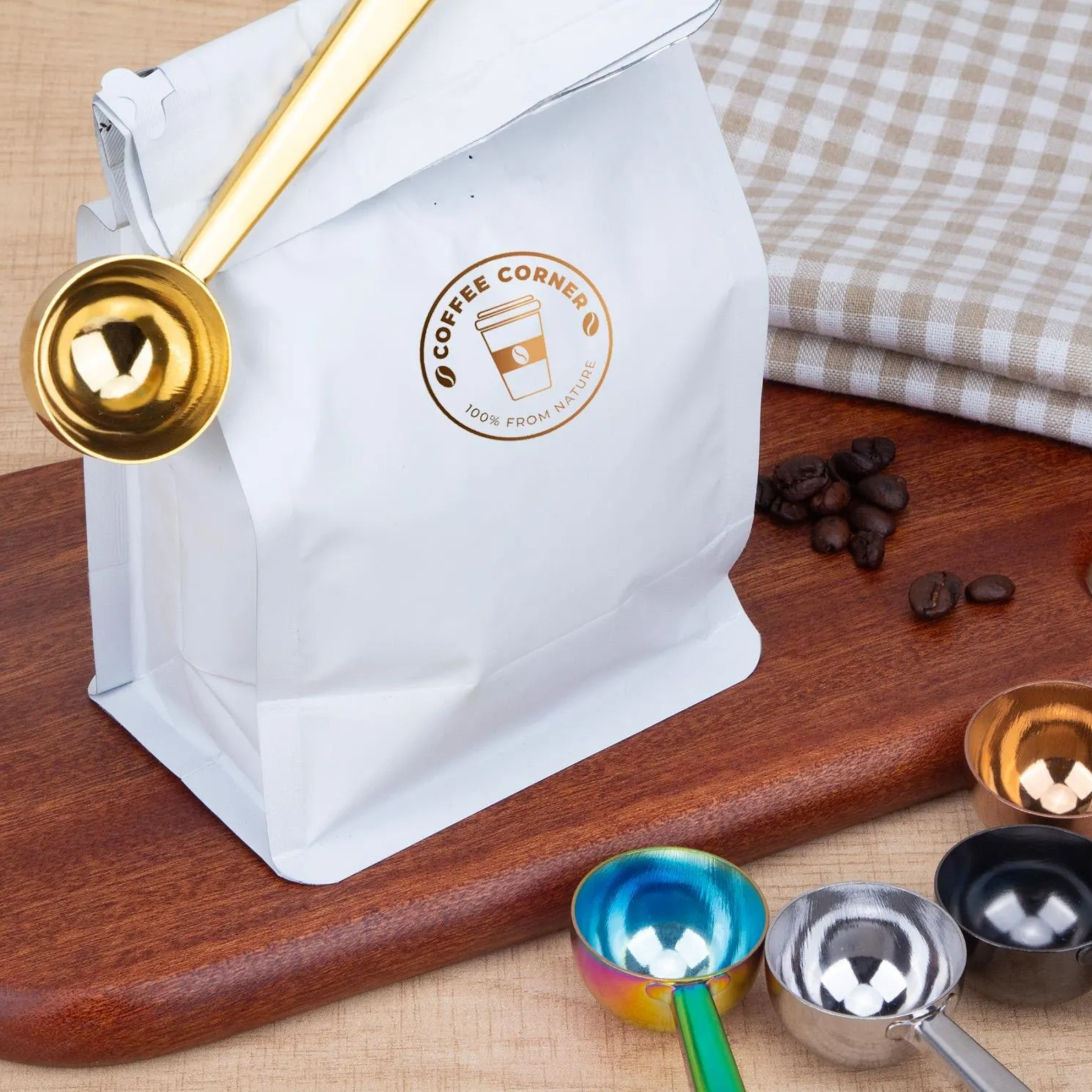 Personalized Engraved 2 in 1 Coffee Scoop and Clip for Unique & Love | JNSTool20