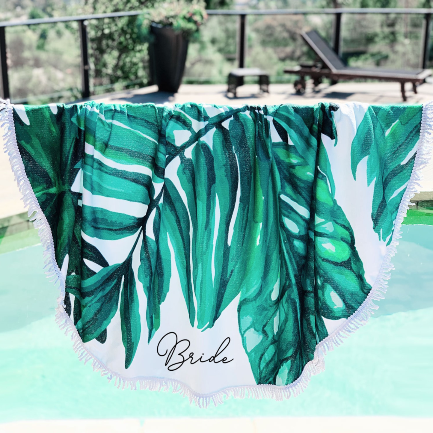 Personalized Tropical Round Beach Towels for Unique & Love | JNSTowel02