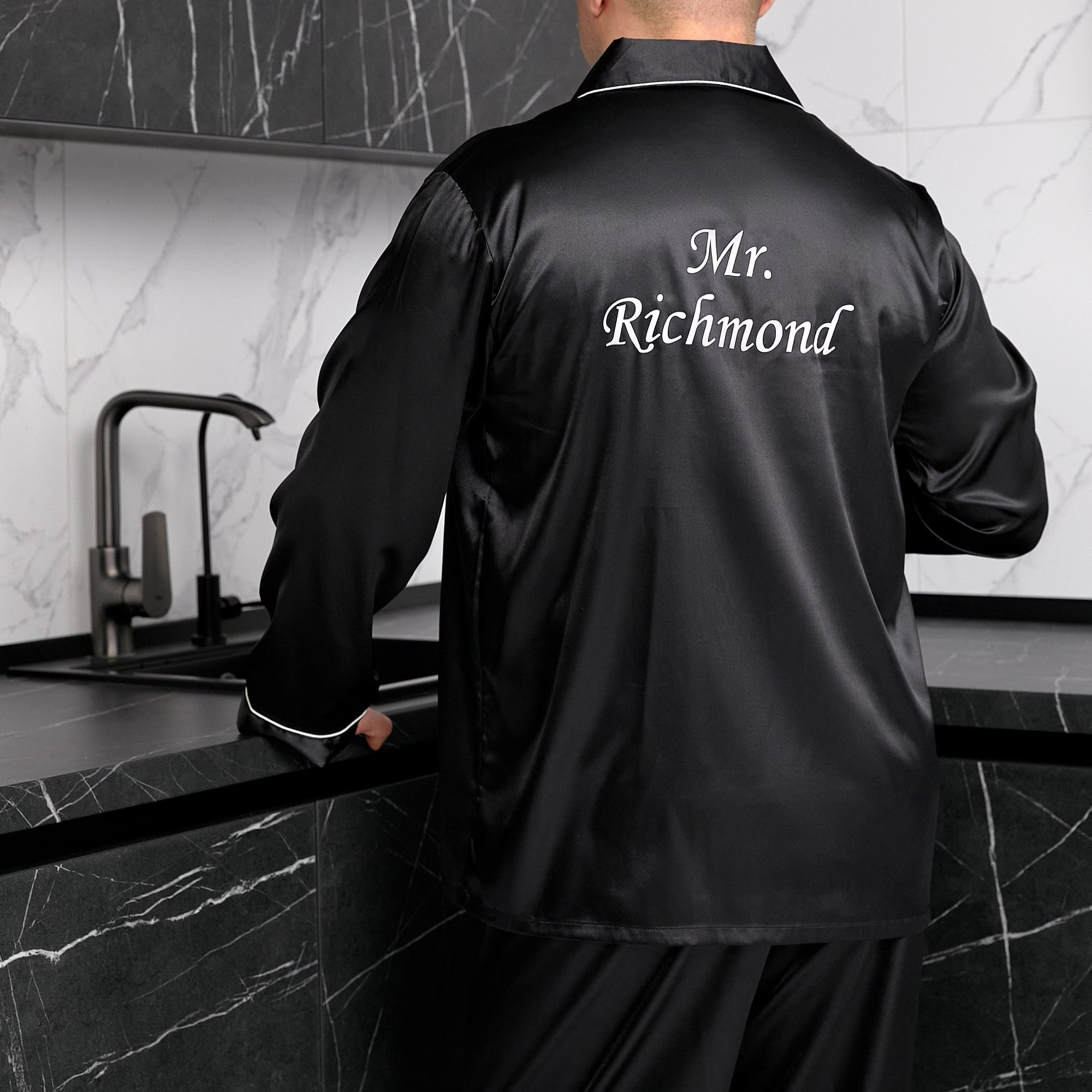 Personalized Mr and Mrs Satin Pajama Set for Unique & Love | JNSCloth53