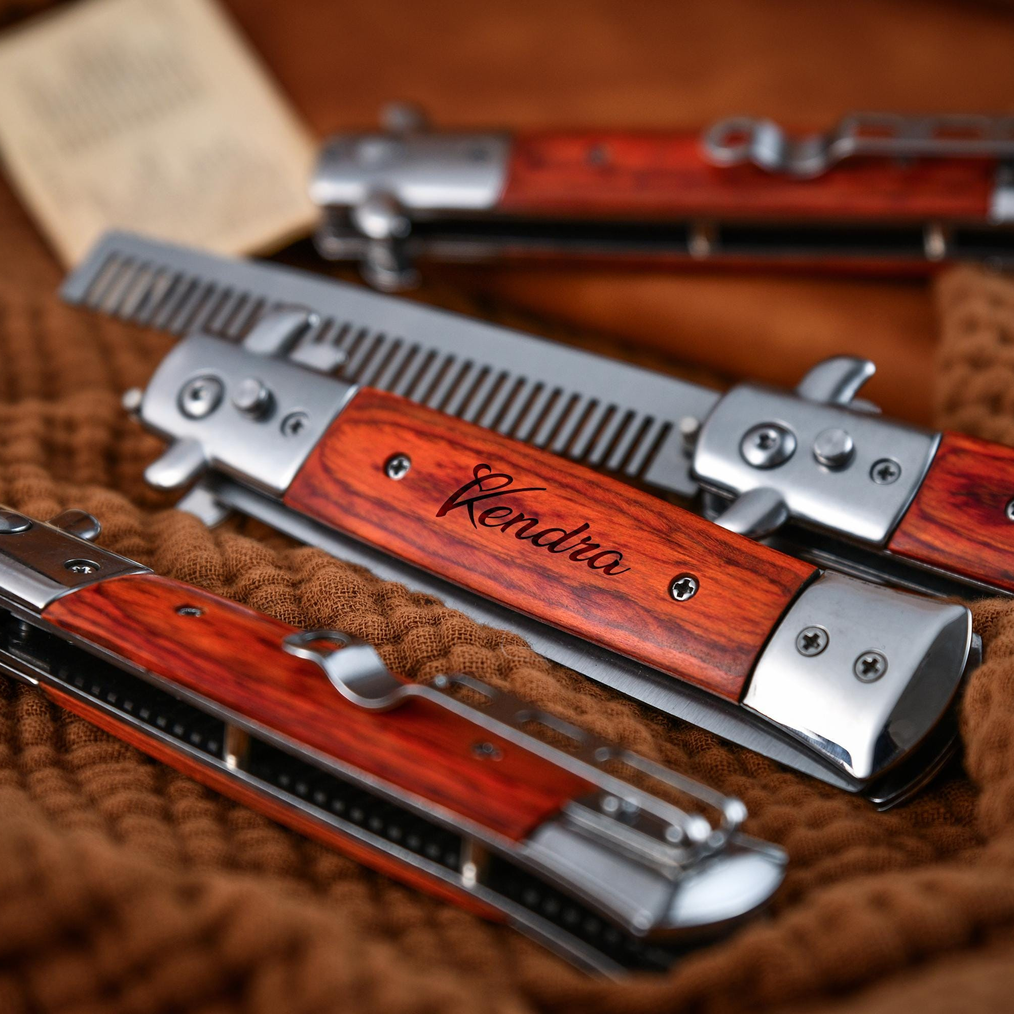 Personalized Folding Engraved Hair Beard Comb for Unique & Love | JNSTool27