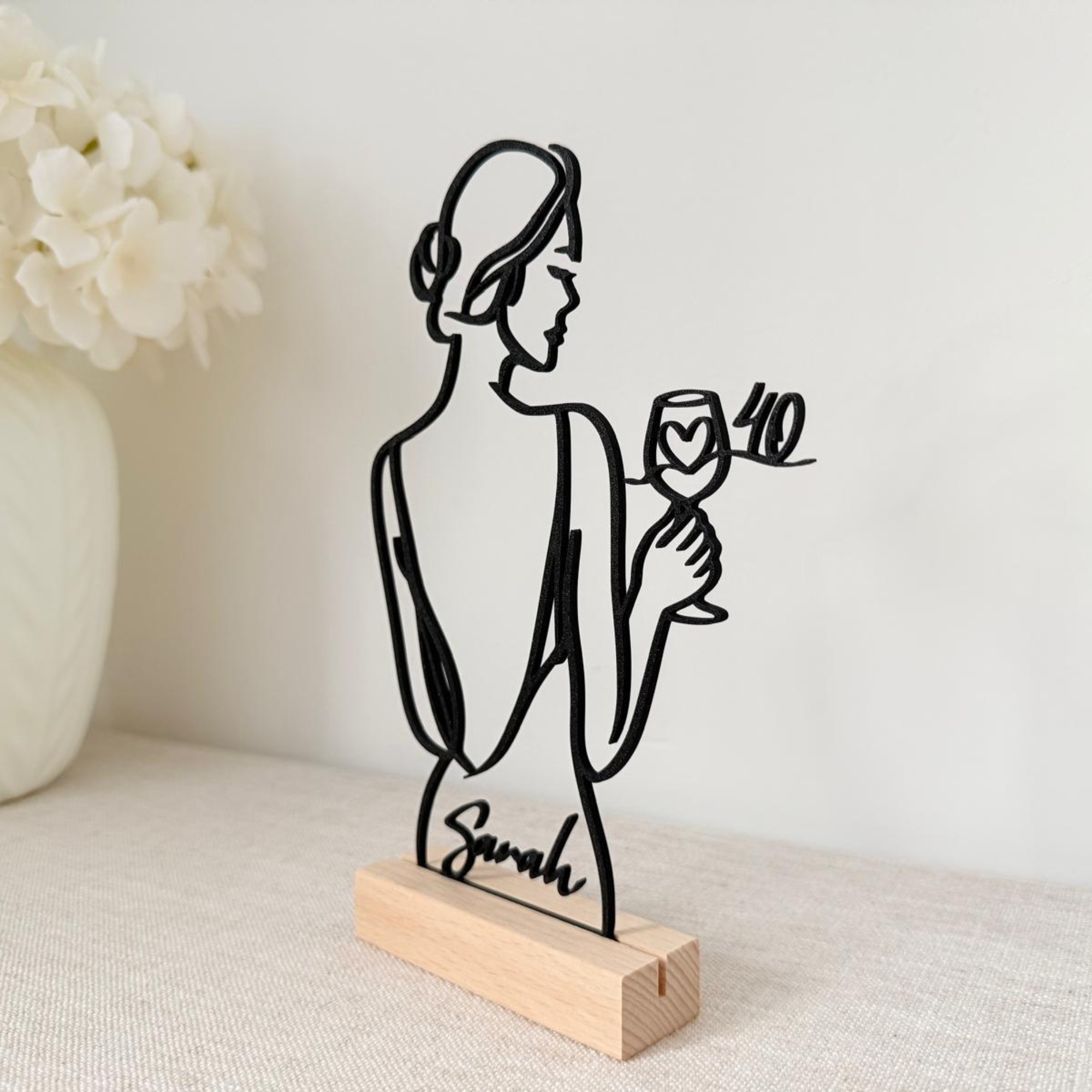 Personalized Name Line Art Birthday Decor for Unique & Love | JNSDec212