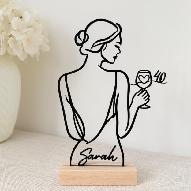 Personalized Name Line Art Birthday Decor for Unique & Love | JNSDec212