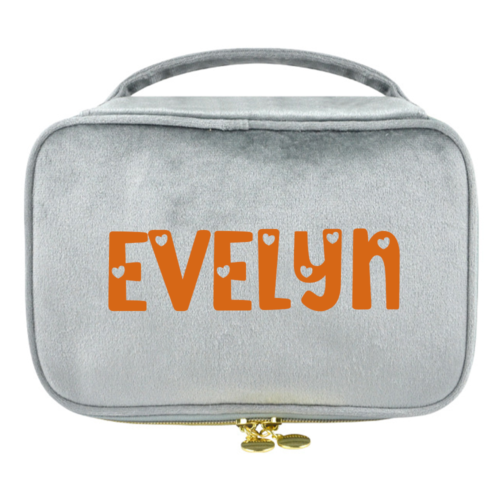Personalized Name Velvet Makeup Bag | JNSBag68