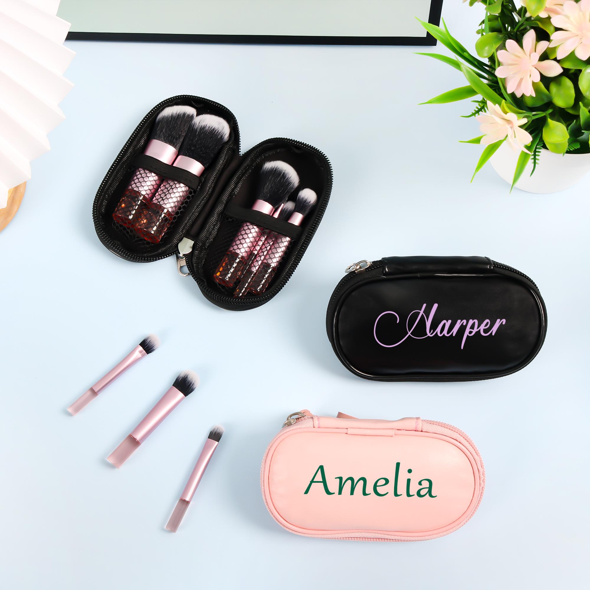 Personalized Portable Cosmetic Brushes Set for Unique & Love | JNSBag114