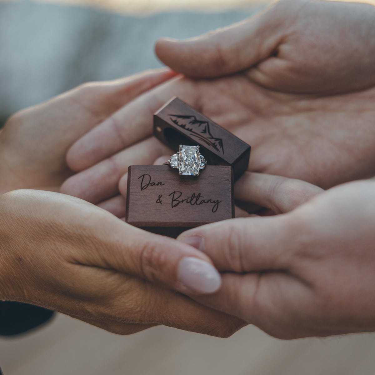 Personalized Wooden Wedding Ring Box for Unique & Love | JNSDec161