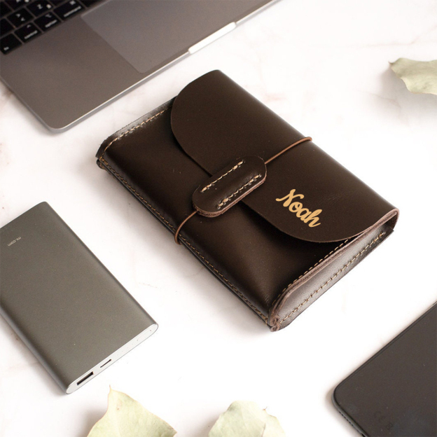 Personalized Leather Engraved Travel Electronic Accessories Organizer | JNSBag78