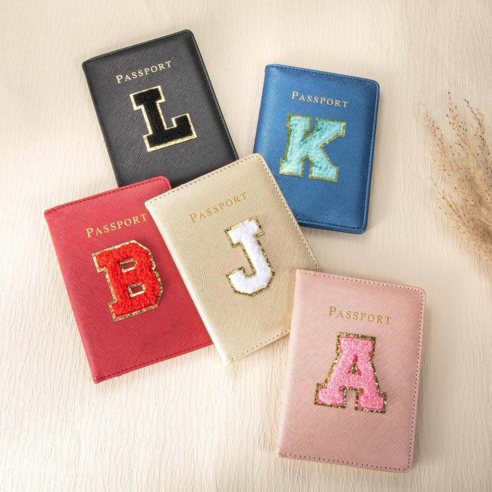 Personalized Chenille Letter Patch Passport Cover for Unique & Love | JNSCase05