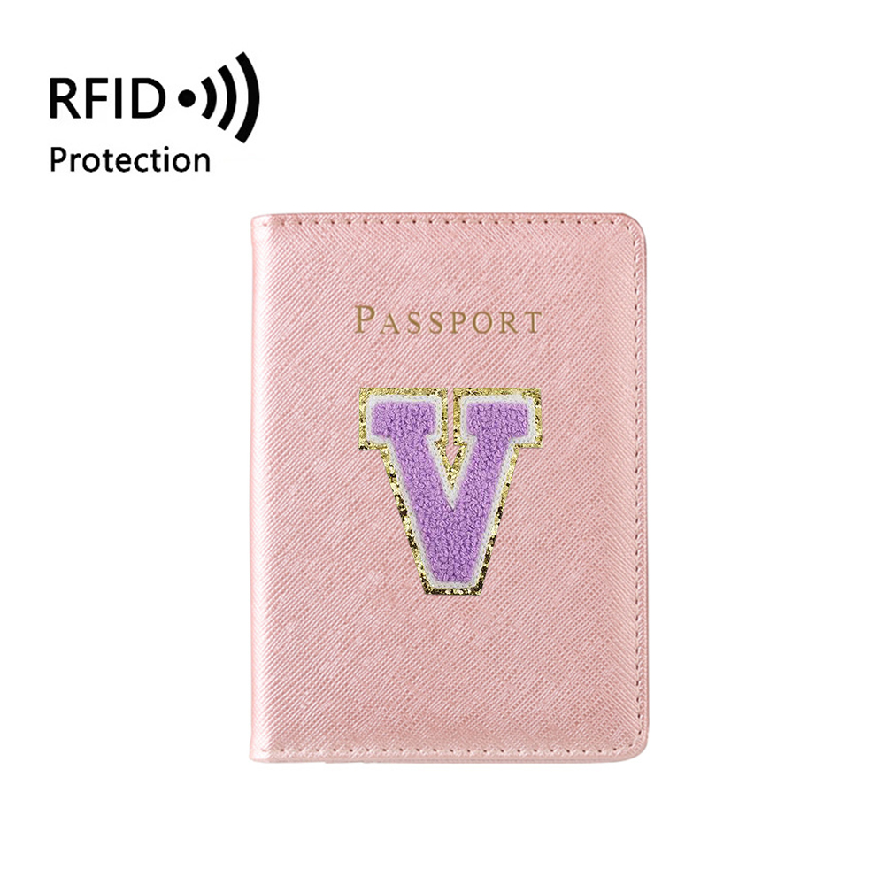 Personalized Chenille Letter Patch Passport Cover for Unique & Love | JNSCase05