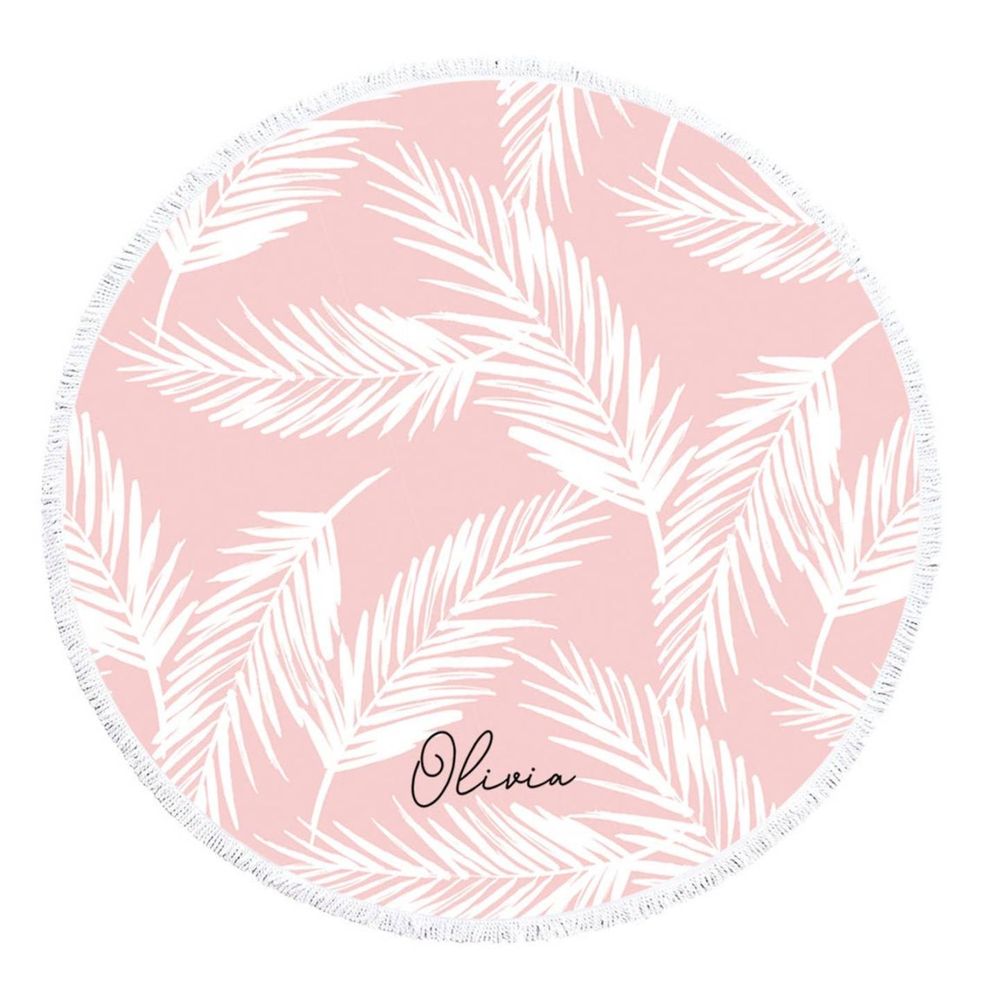 Personalized Tropical Round Beach Towels for Unique & Love | JNSTowel02