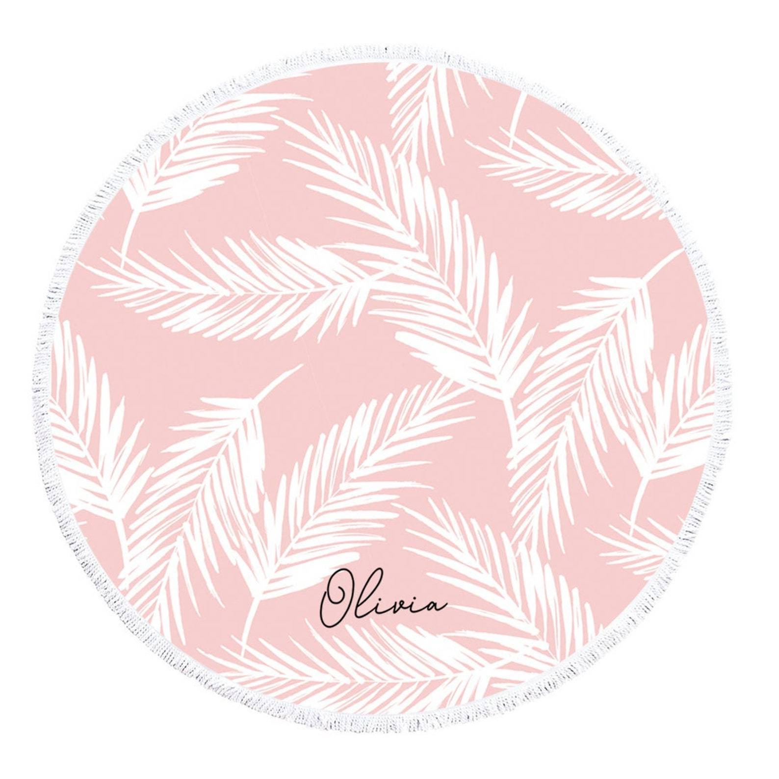 Personalized Tropical Round Beach Towels for Unique & Love | JNSTowel02