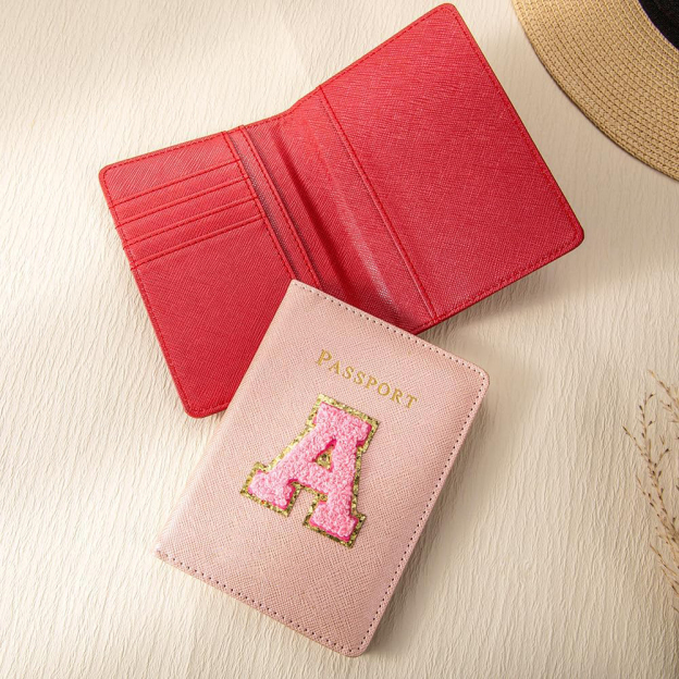 Personalized Chenille Letter Patch Passport Cover for Unique & Love | JNSCase05