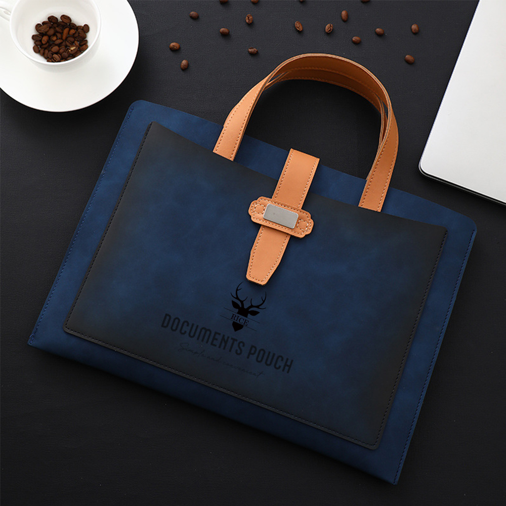 Personalized Monogram Leather Document Bag | JNSBag69