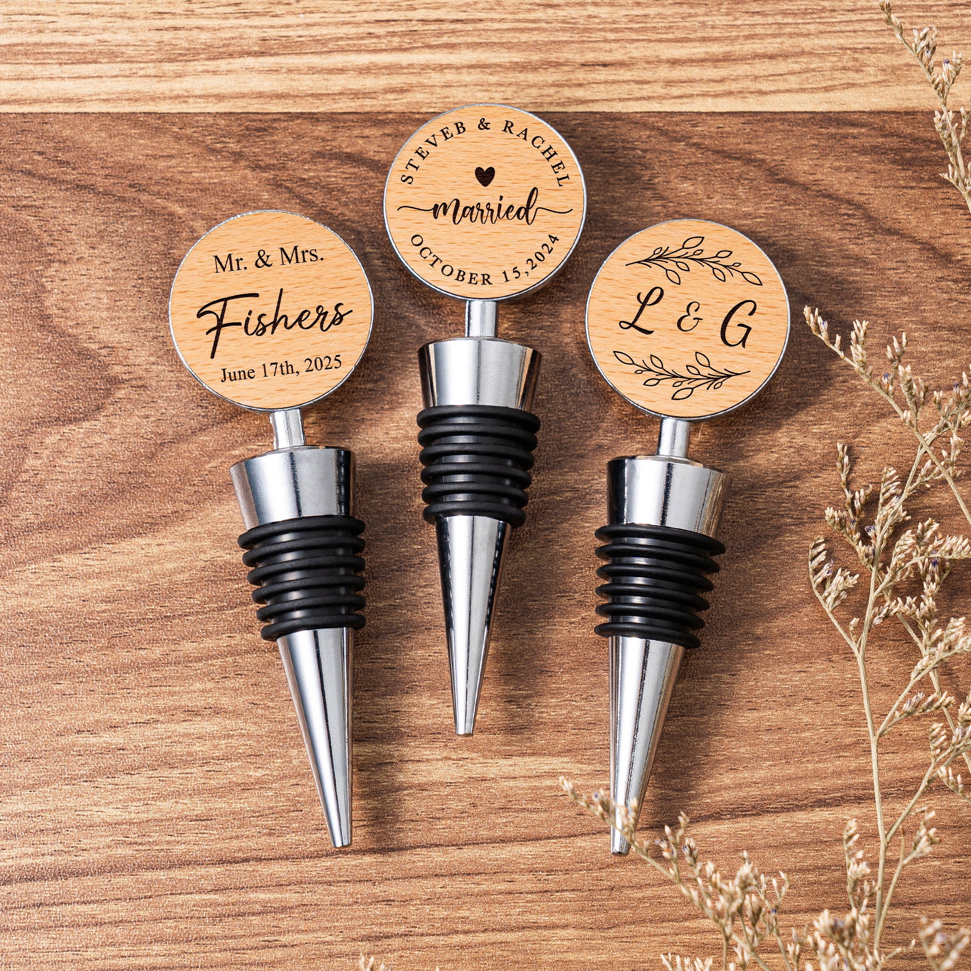 Personalized Monogram Wine Bottle Stopper for Unique & Love | JNSDec173