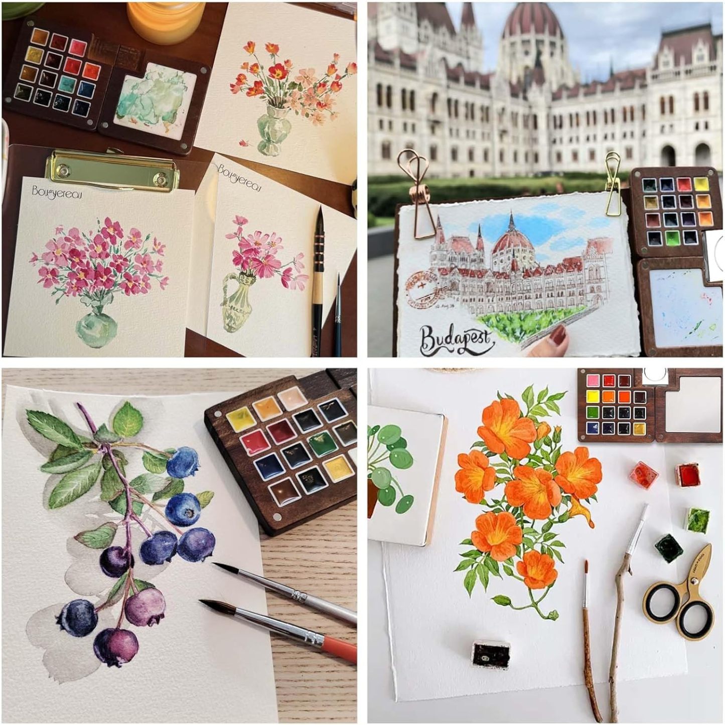 Personalized Name Magnetic Portable Watercolor Paint Box Kit for Unique & Love | JNSTool22