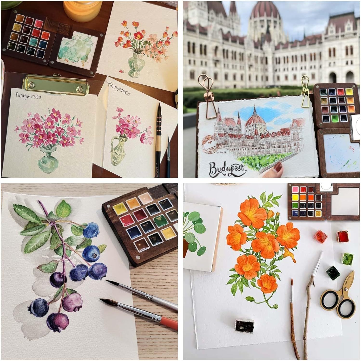 Personalized Name Magnetic Portable Watercolor Paint Box Kit for Unique & Love | JNSTool22