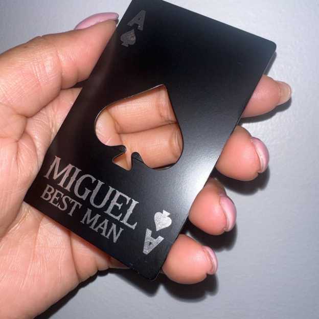 Personalized Engraved Black Steel Bottle Openers for Unique & Love | JNSTool19