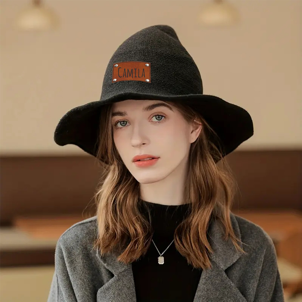 Personalized Name Knitted Halloween Witch Hat for Unique & Love | JNSHat12