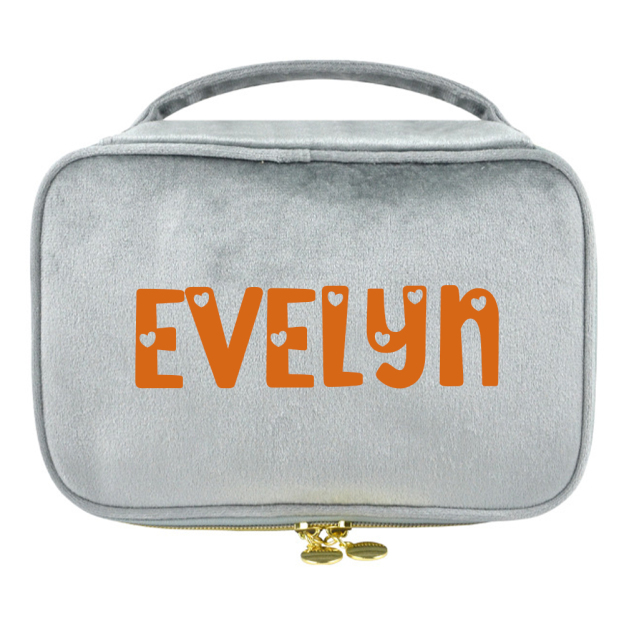 Personalized Name Velvet Makeup Bag | JNSBag68
