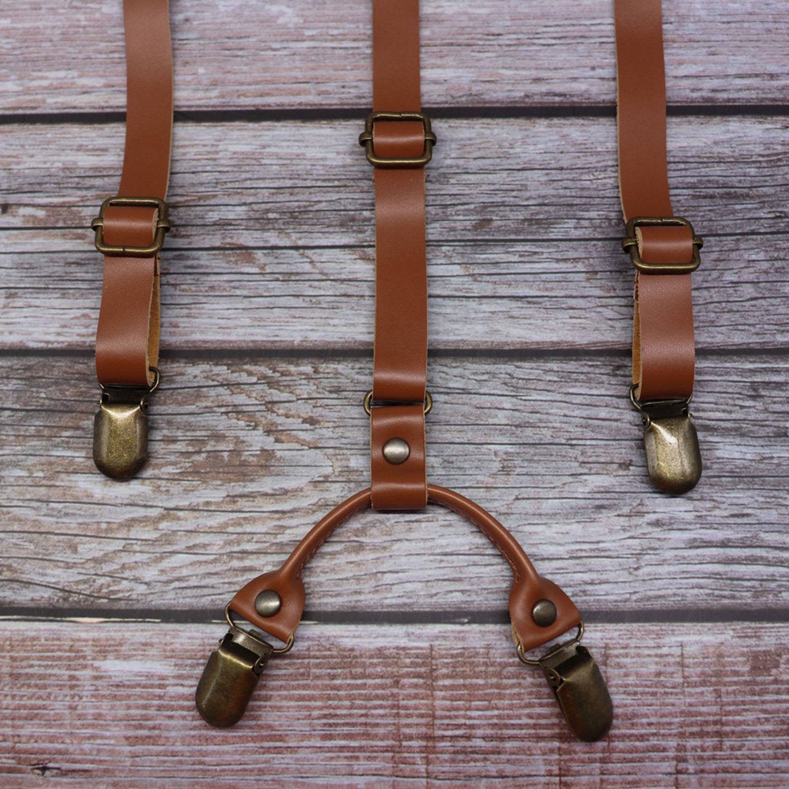 Personalized Monogrammed Genuine Leather Suspenders for Unique & Love | JNSCloth28