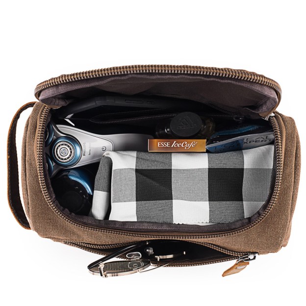 Personalized Leather Monogram Engraved Toiletry Bag for Unique & Love | JNSBag23