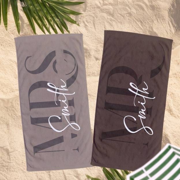 Personalized Couple Beach Towels for Unique & Love | JNSTowel05
