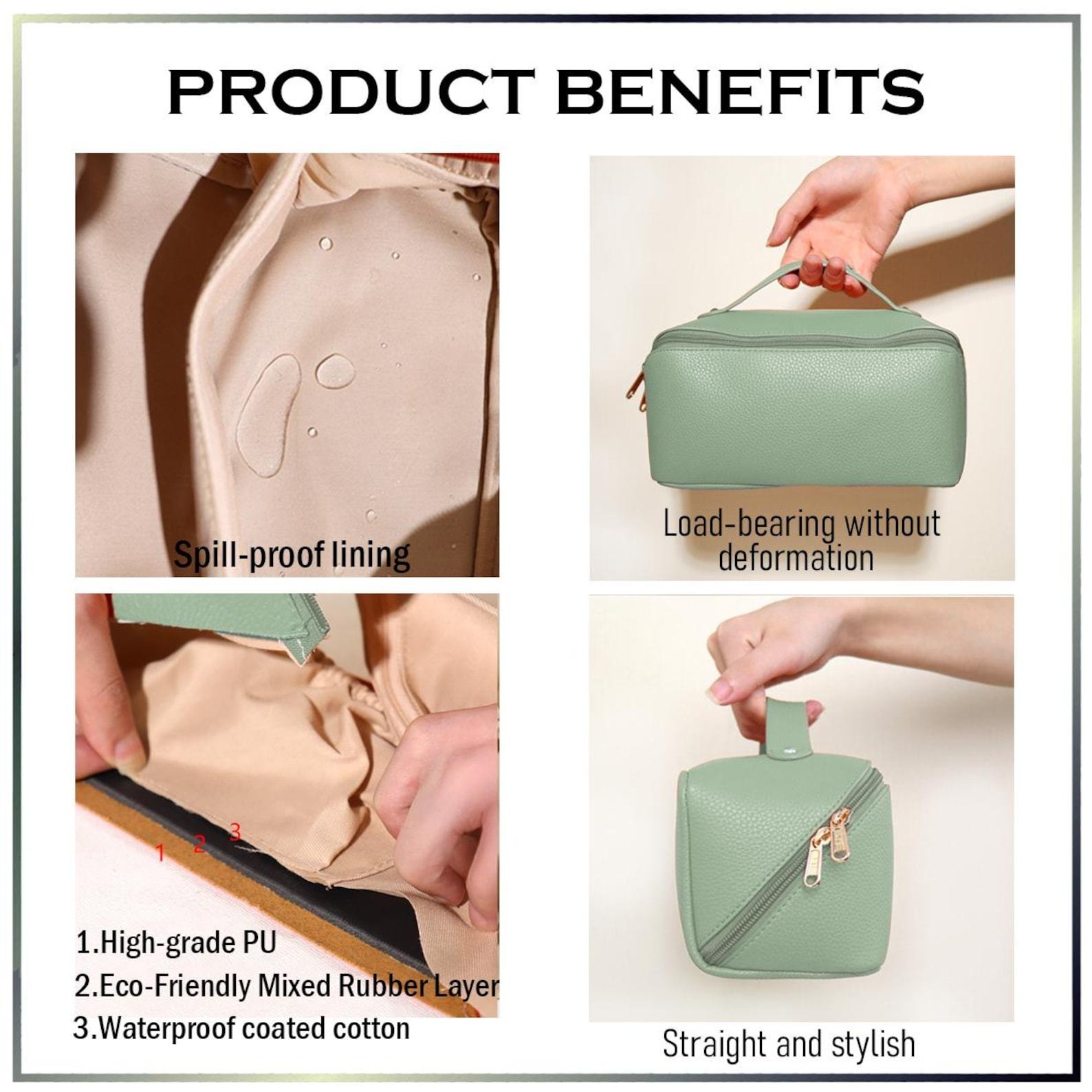 Personalized Embroidered Leather Makeup Bag for Unique & Love | JNSBag85