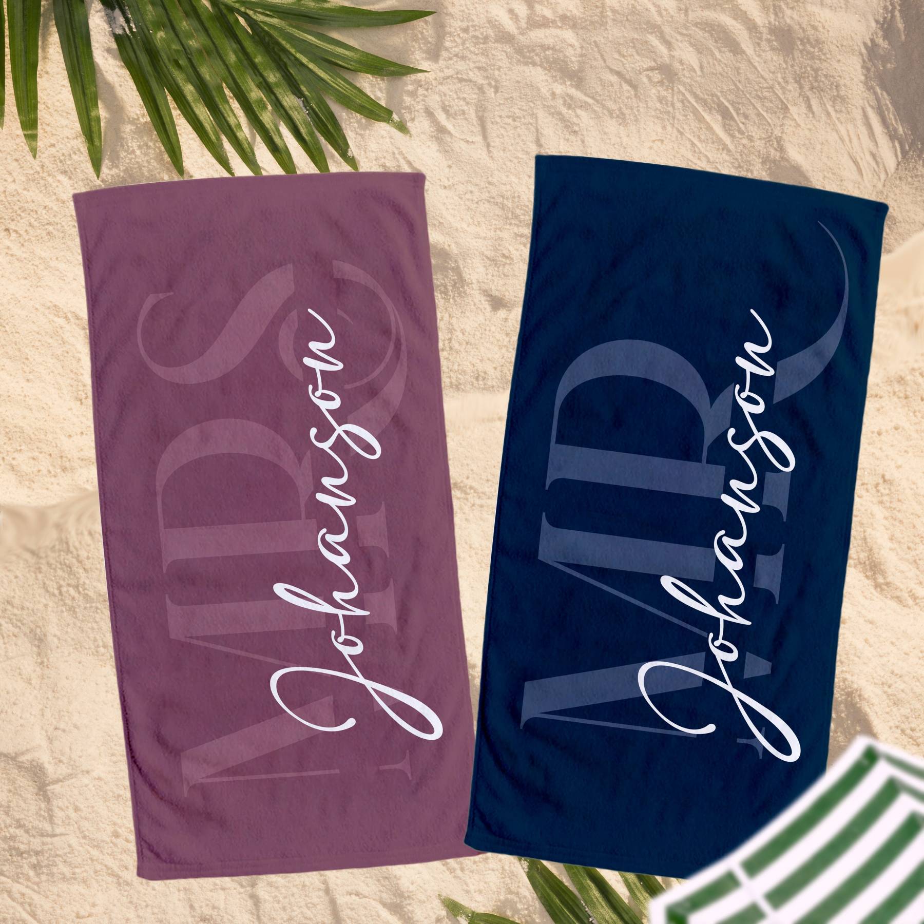 Personalized Couple Beach Towels for Unique & Love | JNSTowel05
