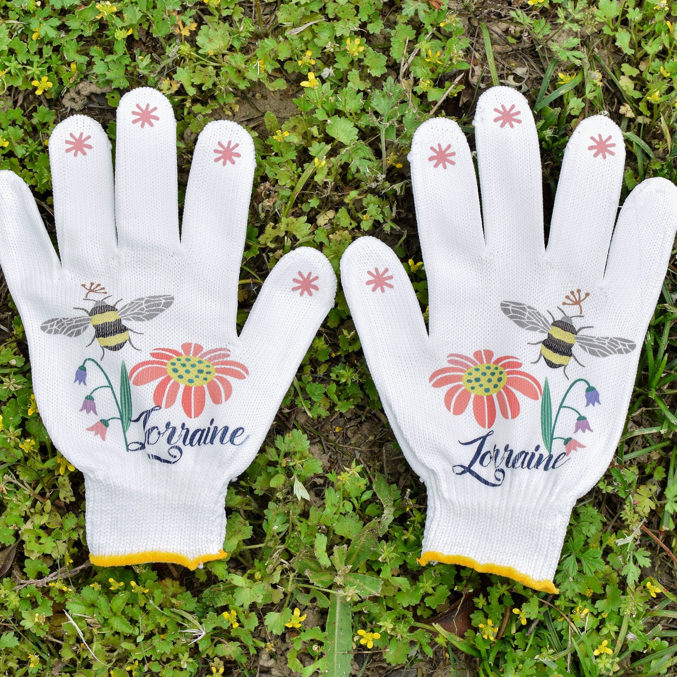 Personalized Name Floral Gardening Gloves for Unique & Love | JNSCloth50