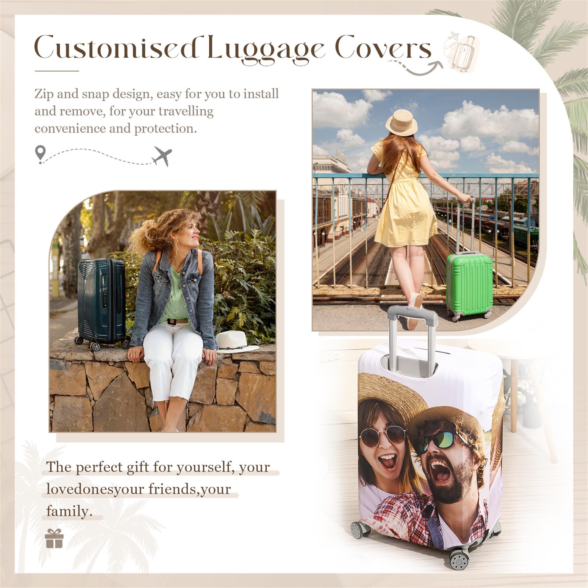 Personalized Photo Luggage Cover for Unique & Love | JNSDec124