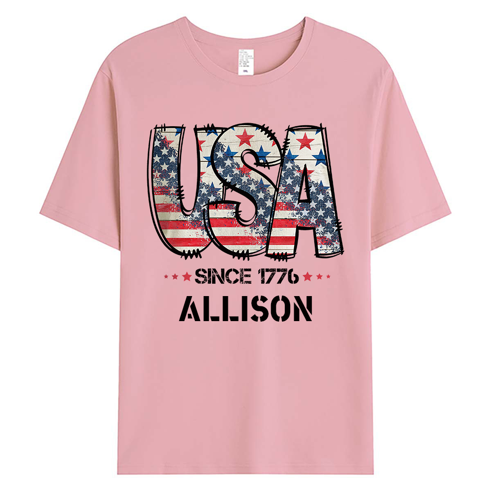 Personalized July 4th Patriotic Shirt for Unique & Love | JNSJuly29