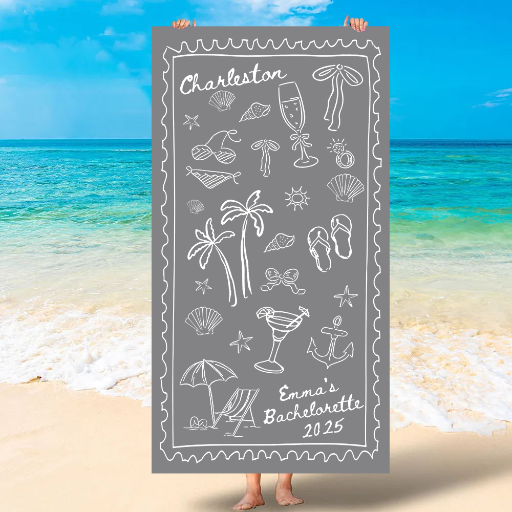Personalized Bachelorette Beach Towel for Unique & Love | JNSTowel06