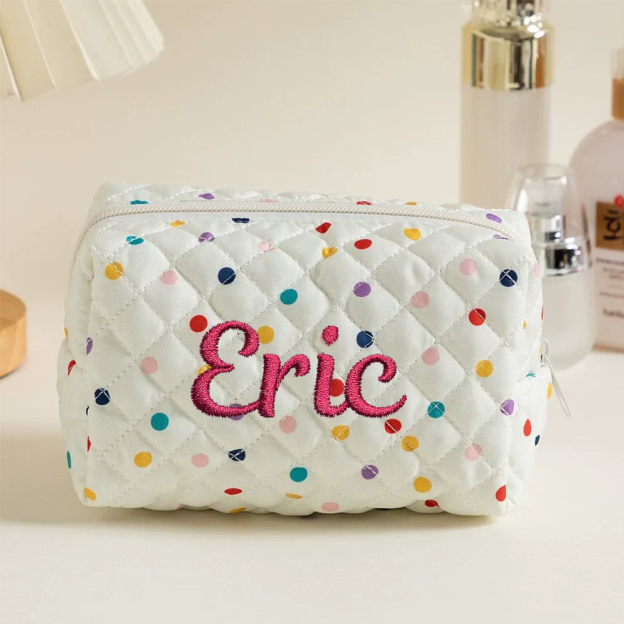 Personalized Name Embroidered Travel Makeup Bag for Unique & Love | JNSBag108