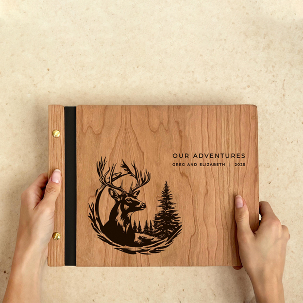 Personalized Wooden Scrapbook for Unique & Love for Unique & Love | JNSDec174