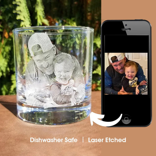 Personalized Engraved Photo Whiskey Glass for Unique & Love | JNSDec80