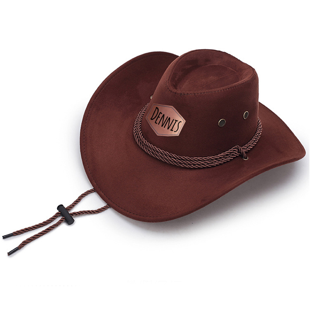 Personalized Leather Patch Cowboy Hat for Unique & Love | JNSHat06