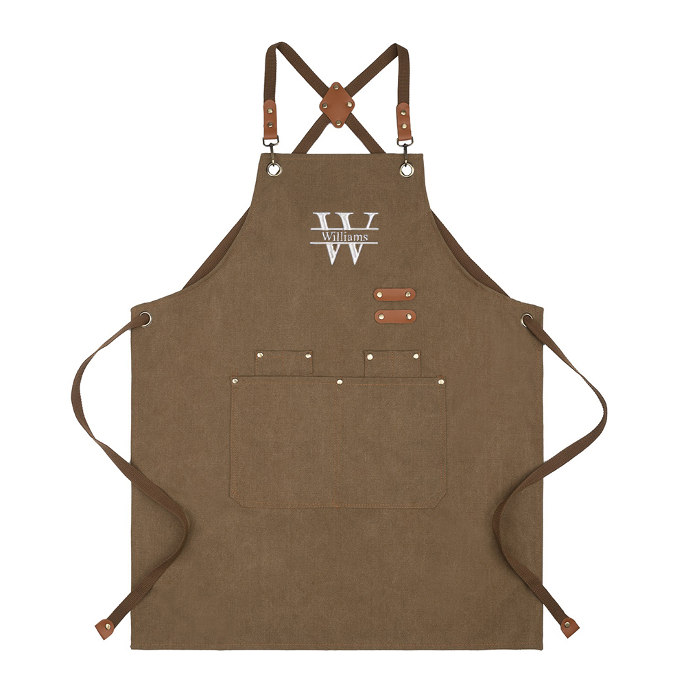 Personalized Name Embroidered Canvas Apron | JNSCloth35