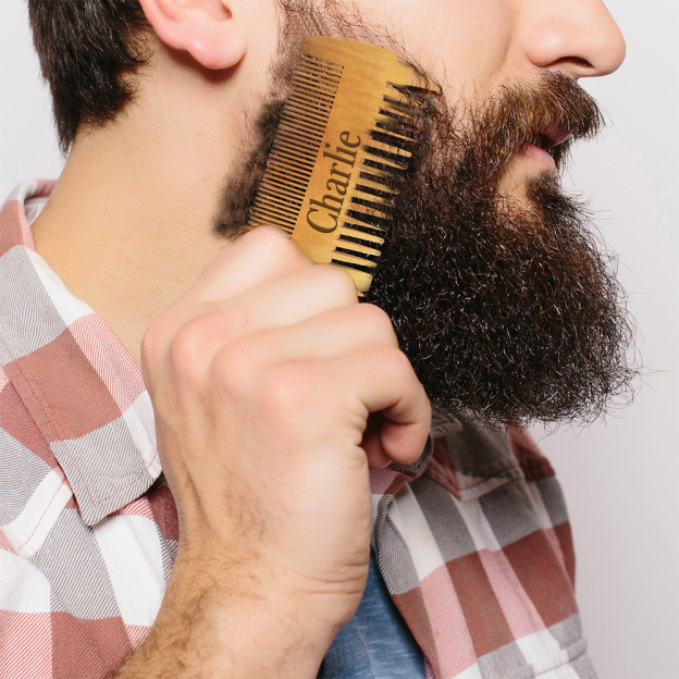 Personalized Name Wood Beard Comb for Unique & Love | JNSTool02