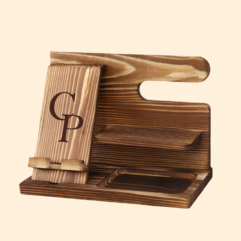 Personalized Wood Engraved Docking Station | JNSDec101