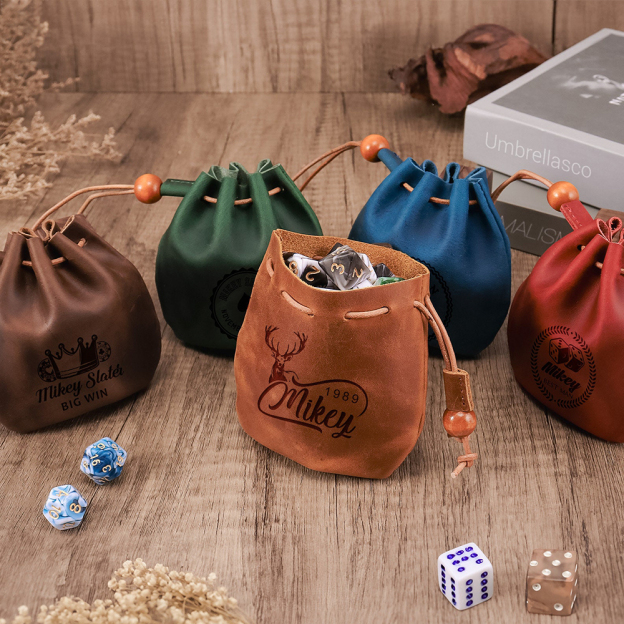 Personalized Leather Engraved Storage Bag | JNSBag65